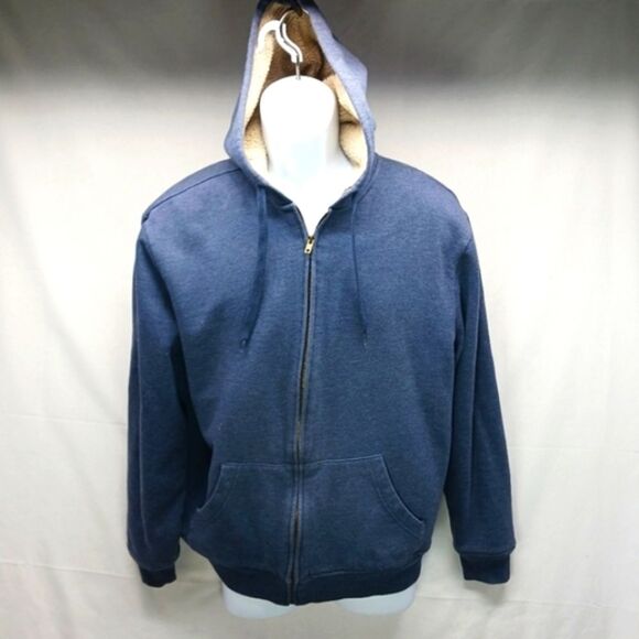 Levi's Other - Levi's Full Zip Hoodie Medium Sherpa Lined Blue Pockets Regular Fit. Substantial
